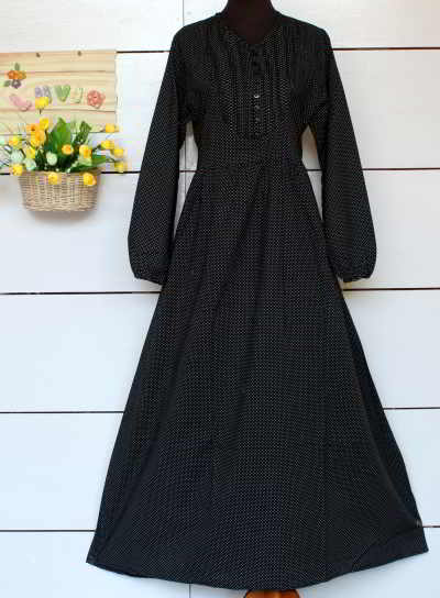 Baju Muslim Katun Jepang Hitam Polos - RP.50Rb Model Baju 