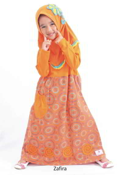 Baju Muslimah Aank Orange